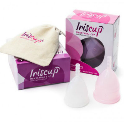 IRISCUP - LARGE PINK MONTH CUP + FREE STERILIZER BAG - 1