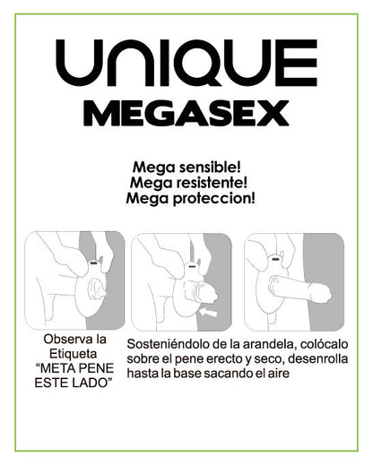 UNIQ - MEGASEX LATEX FREE SENSITIVE CONDOMS 3 UNITS - 2