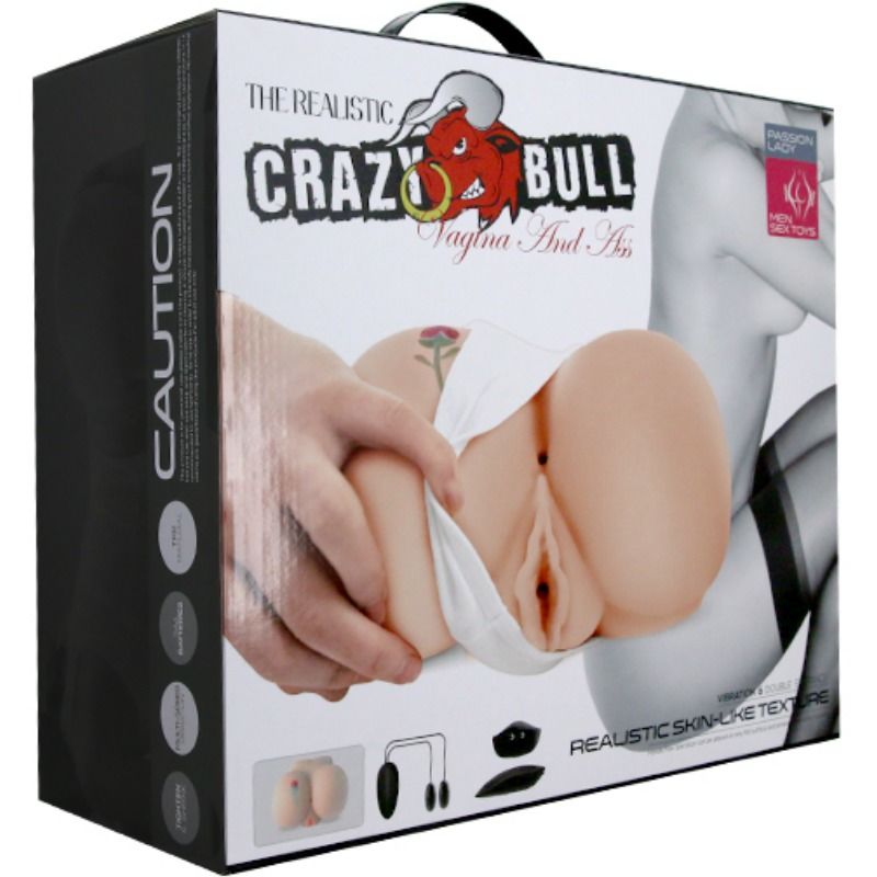 CRAZY BULL - REALISTIC TATTOOED VAGINA AND ANUS WITH VIBRATIONS
