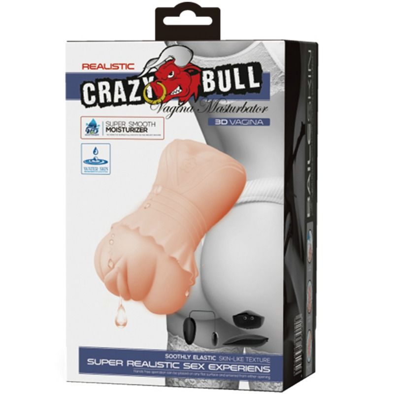 CRAZY BULL - WATER SKIN VAGINA MASTURBATOR WITH VIBRATING BULLETS