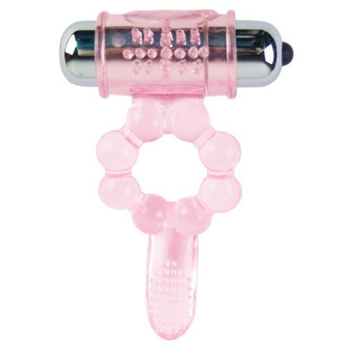 BAILE - SILICONE RING 10 TONGUE RHYTHMS WITH PINK VIBRATION - 1