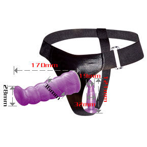 BAILE - LILAC FEMALE ANAL AND VAGINAL HARNESS GPOINT 17 CM - 1