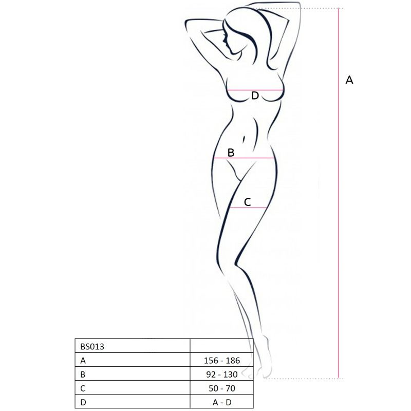 PASSION - WOMAN BS013 WHITE BODYSTOCKING ONE SIZE - 1