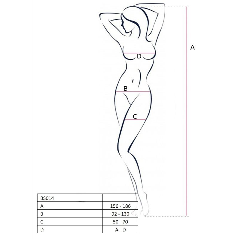 PASSION - WOMAN BS014 RED BODYSTOCKING ONE SIZE - 1