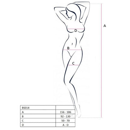 PASSION - WOMAN BS014 RED BODYSTOCKING ONE SIZE - 1