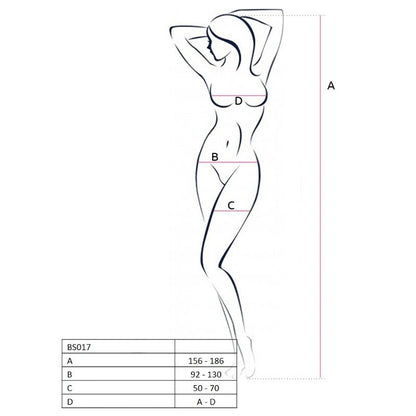 PASSION - WOMAN BS017 BODYSTOCKING BLACK ONE SIZE - 1