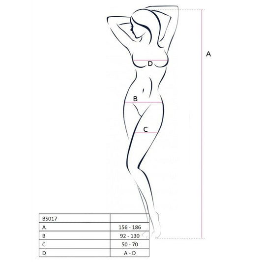 PASSION - WOMAN BS017 BODYSTOCKING BLACK ONE SIZE - 1