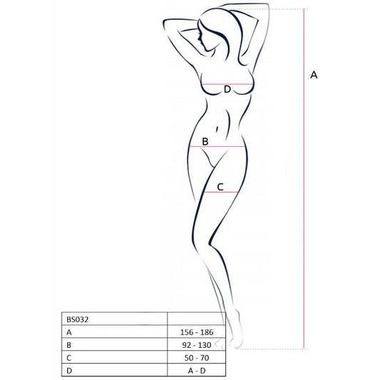 PASSION - WOMAN BS032 BODYSTOCKING ROSSO TAGLIA UNICA - Secretroomsexyshop