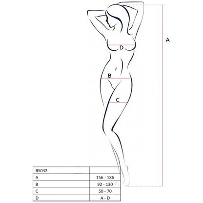 PASSION - WOMAN BS032 RED BODYSTOCKING ONE SIZE - 2