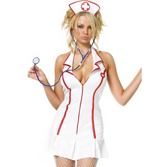 LEG AVENUE - COSTUMES - HEAD NURSE DRESS 3 PIECES SET SIZE S/M - 1