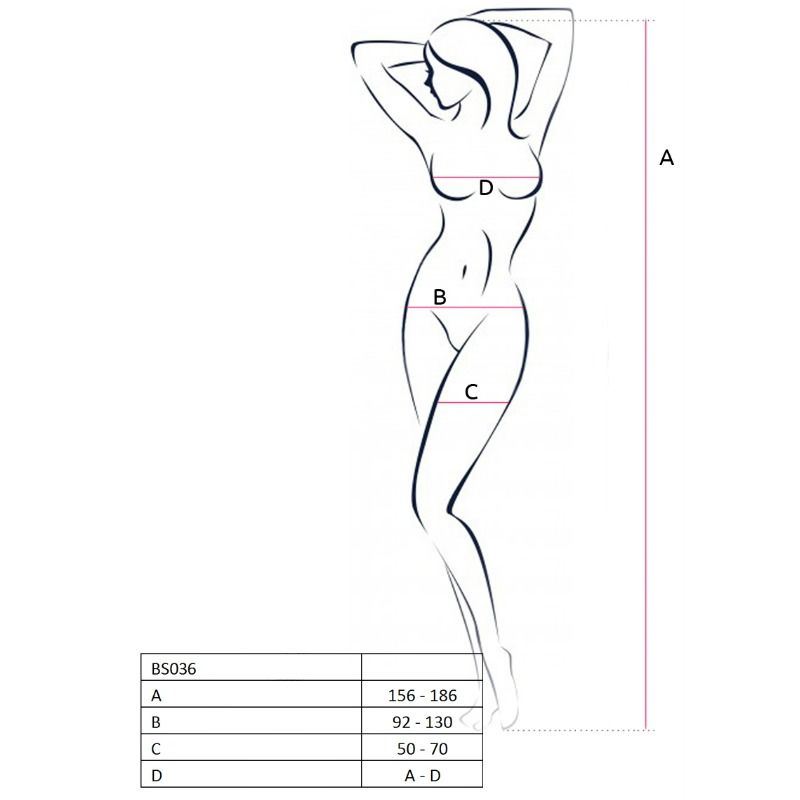 PASSION - WOMAN BS036 RED BODYSTOCKING ONE SIZE - 2