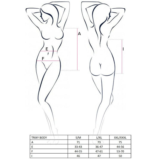 PASSION - WOMEN'S TRXY TEDDY BLACK SIZE L/XL