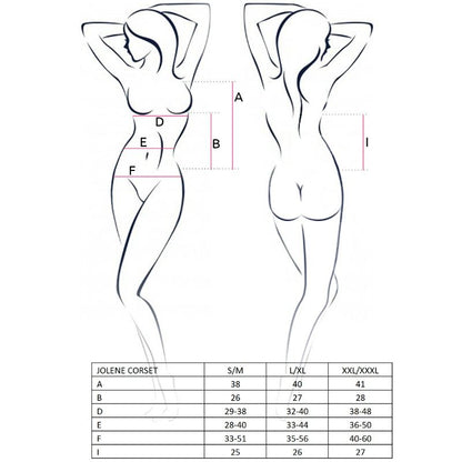 PASSION - WOMAN JOLENE BLACK CORSET SIZE L/XL