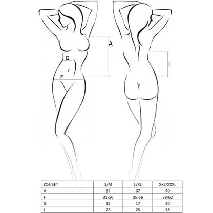 PASSION - WOMAN ZOE SET SIZE L/XL - L/XL / BLACK - 4