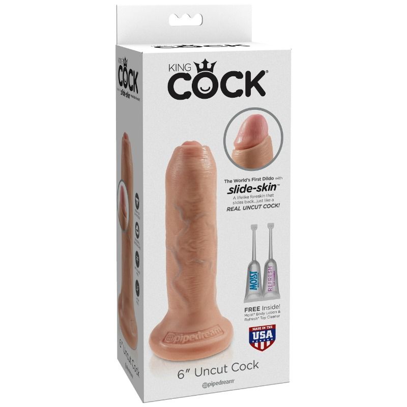 KING COCK - REALISTIC DILDO UNCUT FLESH 15 CM - 5