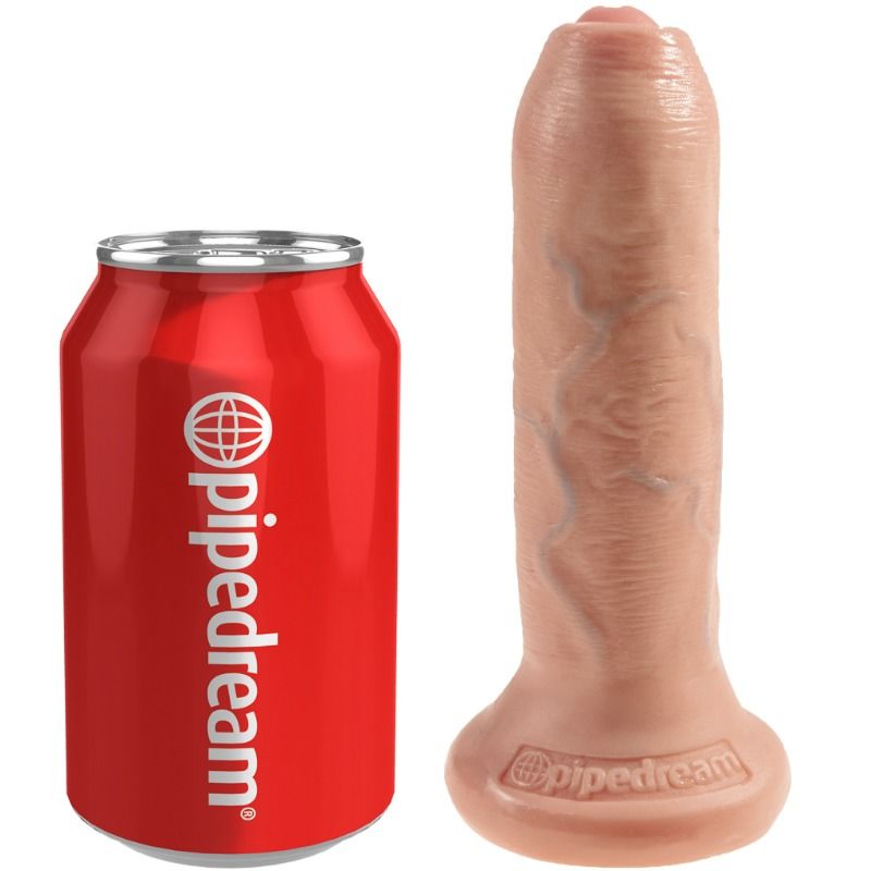 KING COCK - REALISTIC DILDO UNCUT FLESH 15 CM - 3