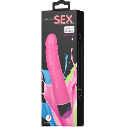 BAILE - COLORFUL SEX REALISTIC VIBRATOR PINK 23 CM - 7