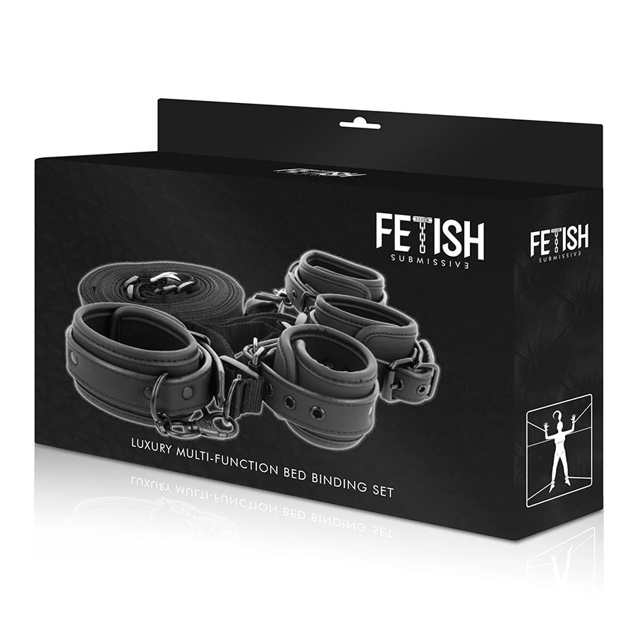 FETISH SUBMISSIVE - SET OF HANDCUFFS AND TIES WITH NOPRENE LINING - 3