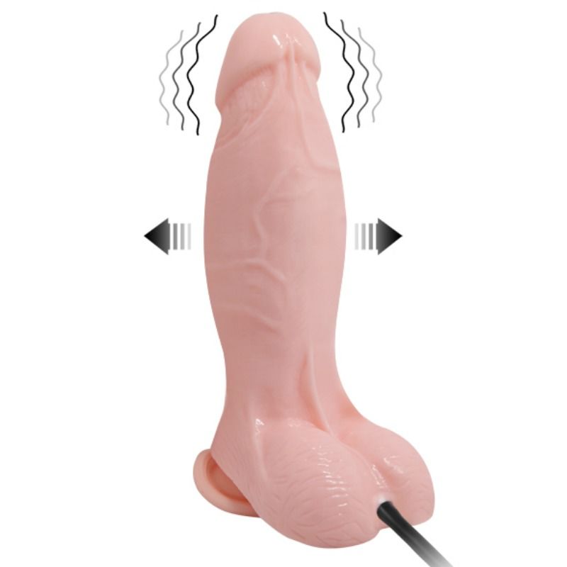 BAILE - REALISTIC VIBRATING AND INFLATABLE DILDO 18.8 CM - 8