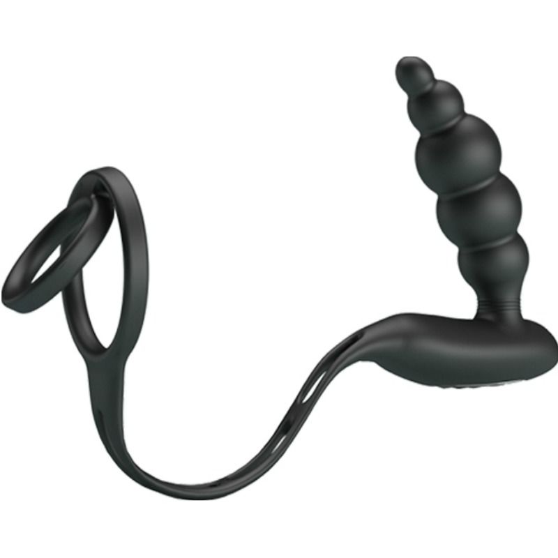 PRETTY LOVE - PENIS RINGS WITH VIBRATOR PLUG - 5