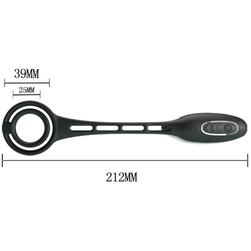PRETTY LOVE - PENIS RINGS WITH VIBRATOR PLUG - 9