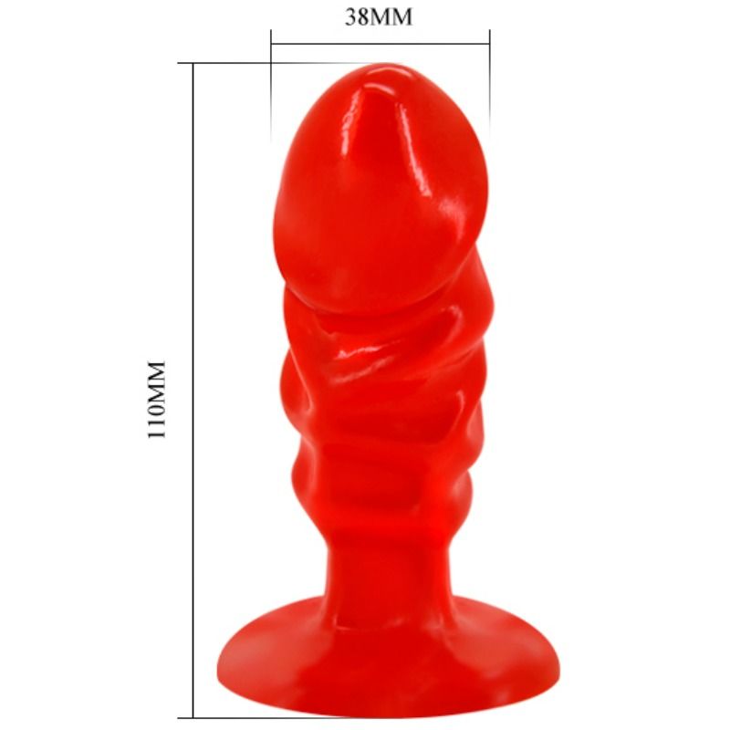 BAILE - UNISEX ANAL PLUG WITH RED SUCTION CUP - 3