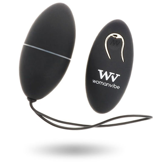 WOMANVIBE - ALSAN EGG REMOTE CONTROL BLACK SILICONE BLACK - 1