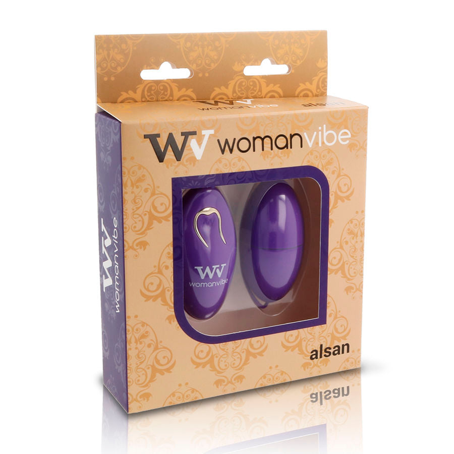 WOMANVIBE - ALSAN EGG PURPLE SILICONE REMOTE CONTROL