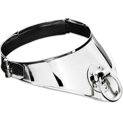 METAL HARD - RESTRAINT COLLAR WITH RING AND PADLOCK 12.5 CM - 1