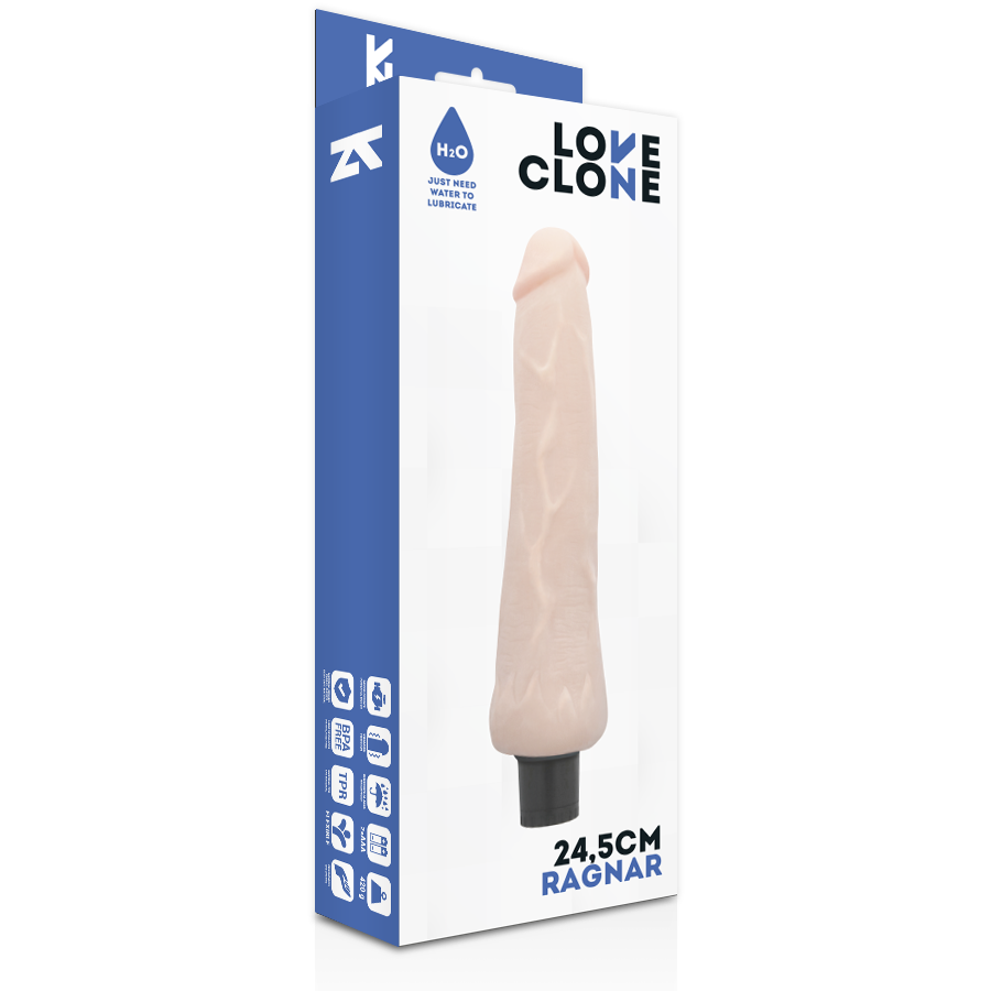 LOVECLONE - RAGNAR SELF LUBRICATION VIBRATOR 24.5 CM -O- 3.5 CM - 4