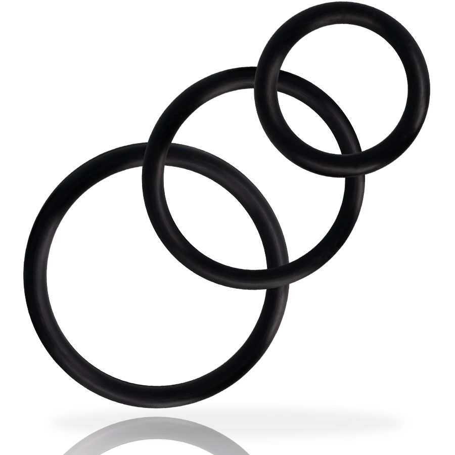 ADDICTED TOYS - RINGS SET FOR PENIS BLACK - 1