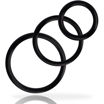 ADDICTED TOYS - RINGS SET FOR PENIS BLACK - 1
