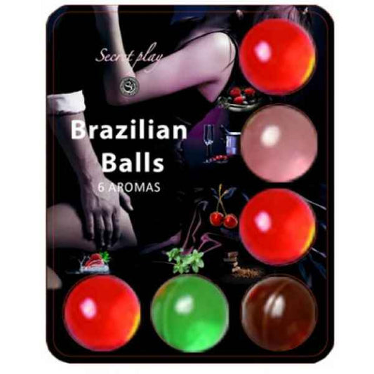 SECRETPLAY - BRASILLIAN BALLS LUBRIFICANTE HOT BALLS 6 UNITÀ - Secretroomsexyshop