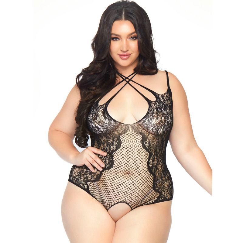 LEG AVENUE - CROTHLESS TEDDY 1X-2X - 3