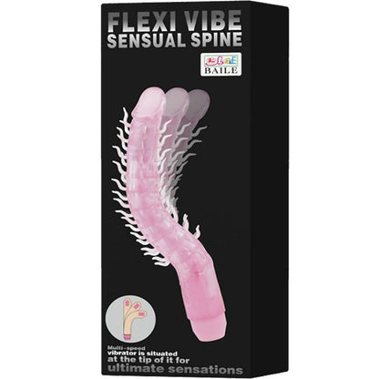 BAILE - FLEXI VIBE SENSUAL SPINE BENDABLE VIBRATING DILDO LILAC 23.5 CM - 2