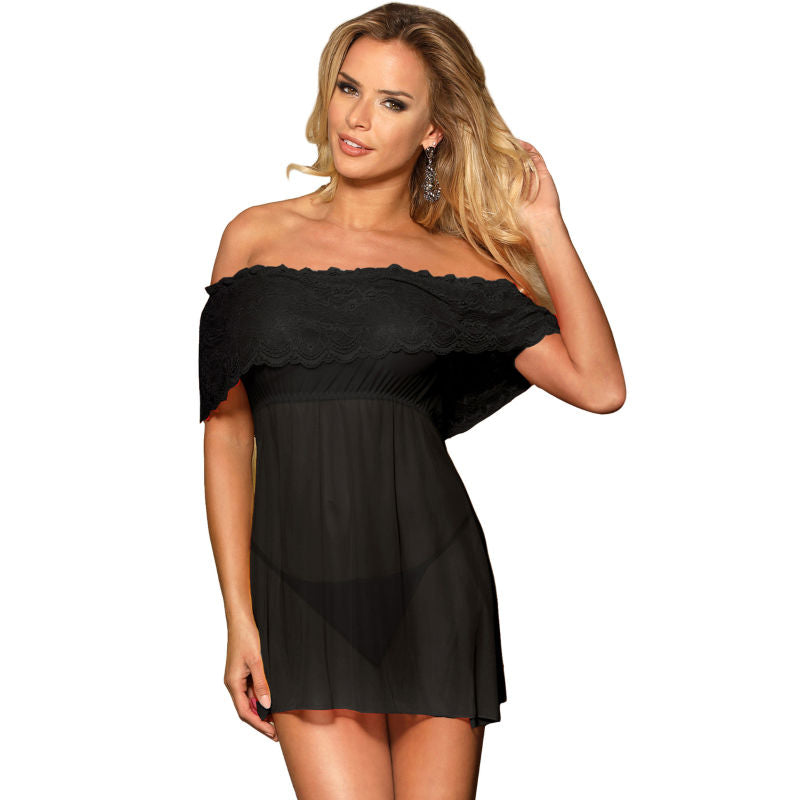 SUBBLIME - DRESSES SHORT DRESS + THONG BLACK L/XL - S/M - 6