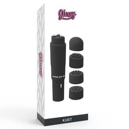 GLOSSY - KURT POCKET MASSAGER BLACK - 2