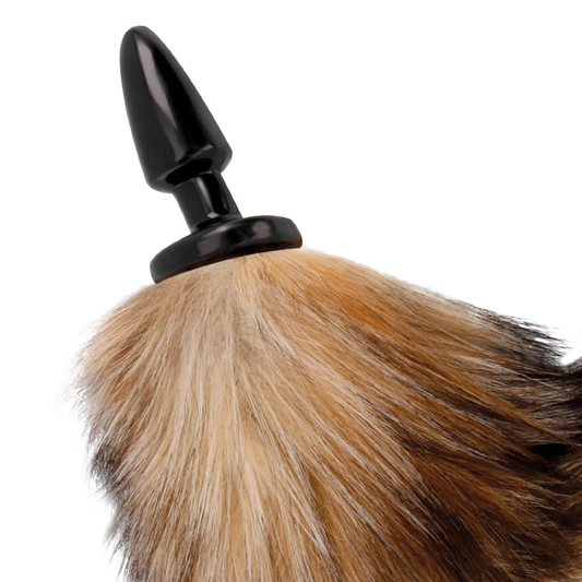 DARKNESS - NATURAL TAIL WITH SILICONE ANAL PLUG 10 CM - 1