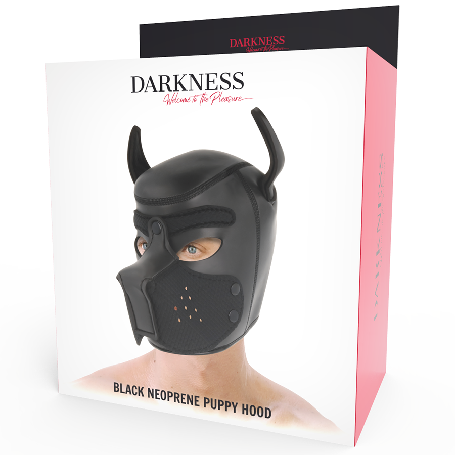 DARKNESS - NEOPRENE DOG MASK WITH REMOVABLE MUZZLE M - 2