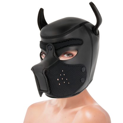 DARKNESS - NEOPRENE DOG MASK WITH REMOVABLE MUZZLE M - 6