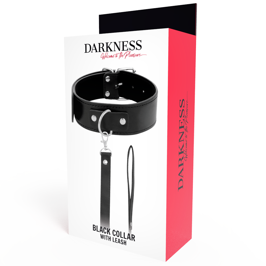 DARKNESS - POSTURE NECKLACE WITH LEATHER CHAIN - 2