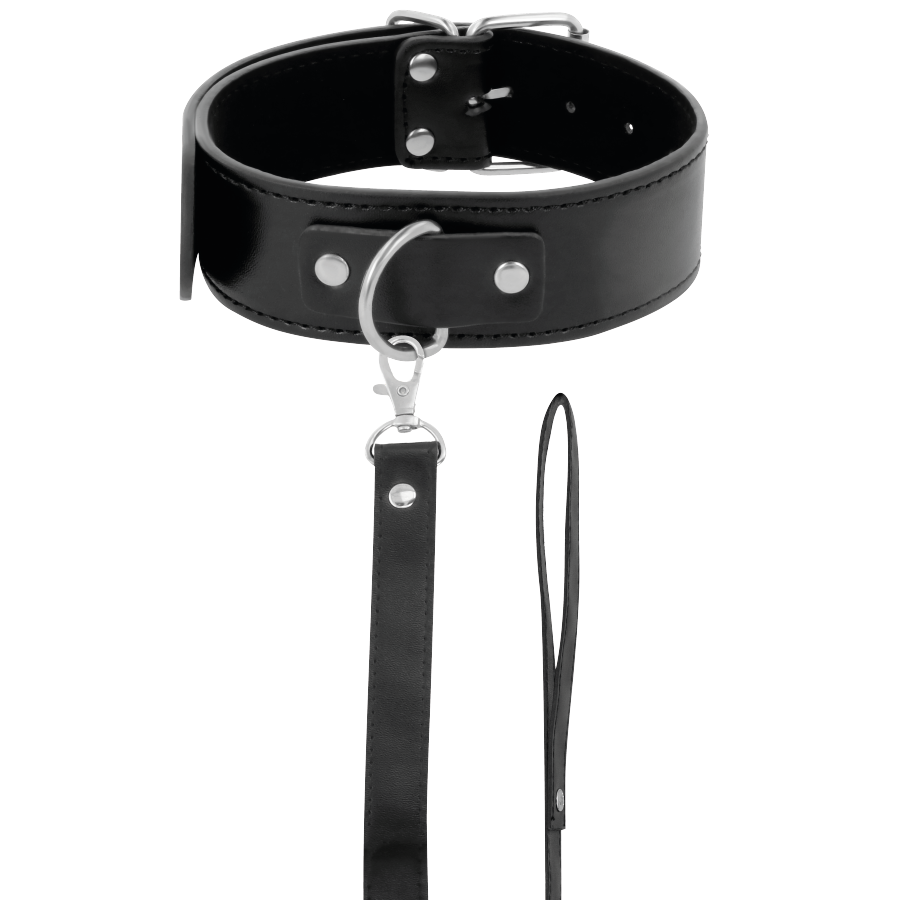 DARKNESS - POSTURE NECKLACE WITH LEATHER CHAIN - 5