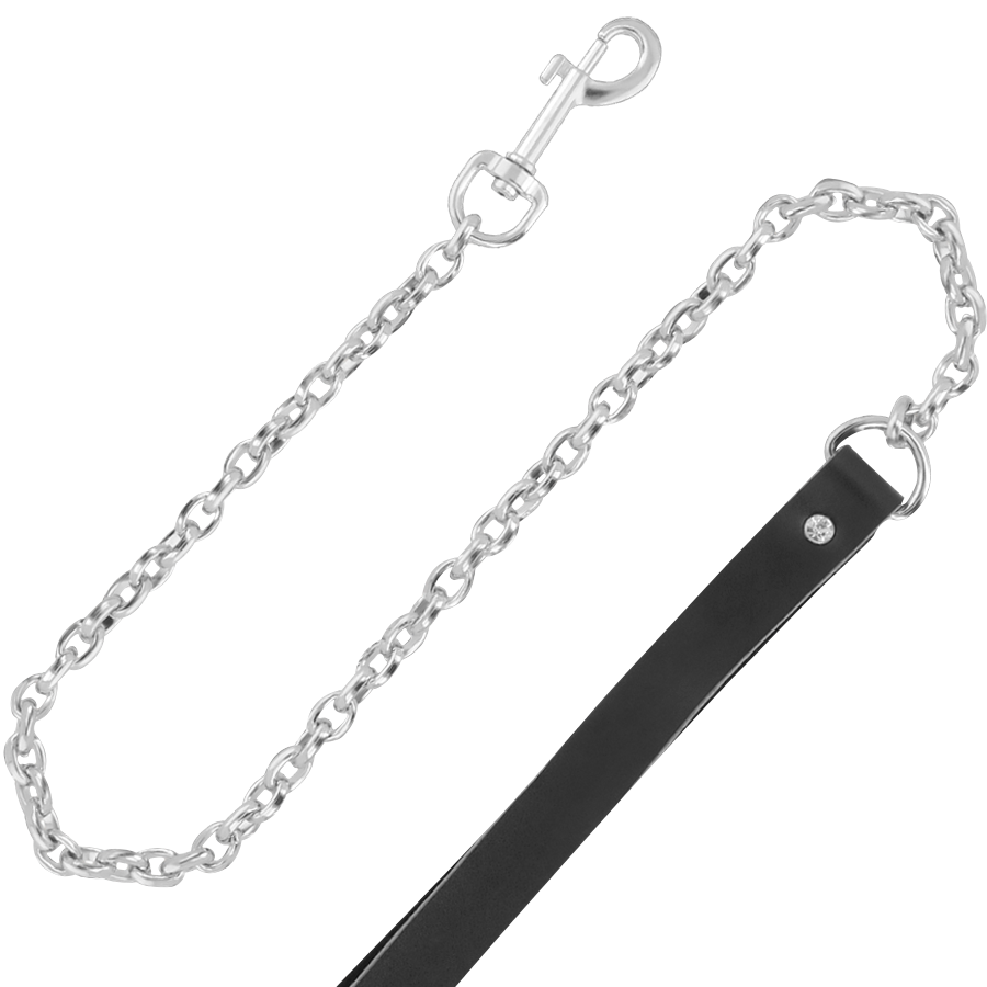 DARKNESS - HIGH QUALITY LEATHER NECKLACE WITH LEASH - 4