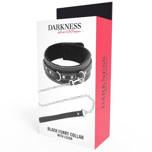DARKNESS - HIGH QUALITY LEATHER NECKLACE WITH LEASH - 1