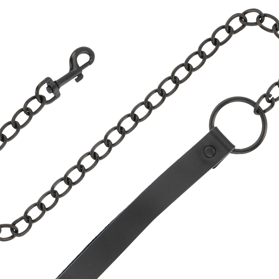 DARKNESS - BLACK NECKLACE WITH CHAIN - 4