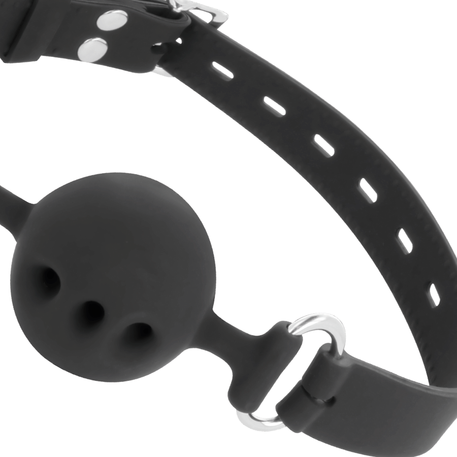 DARKNESS - BLACK BREATHABLE SILICONE GAG - 1