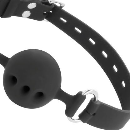 DARKNESS - BLACK BREATHABLE SILICONE GAG - 1