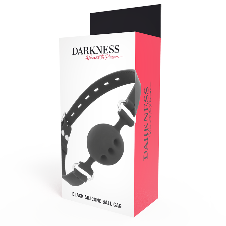 DARKNESS - BLACK BREATHABLE SILICONE GAG - 2