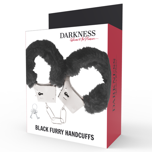 DARKNESS - BLACK LINED METAL HANDCUFFS - 1