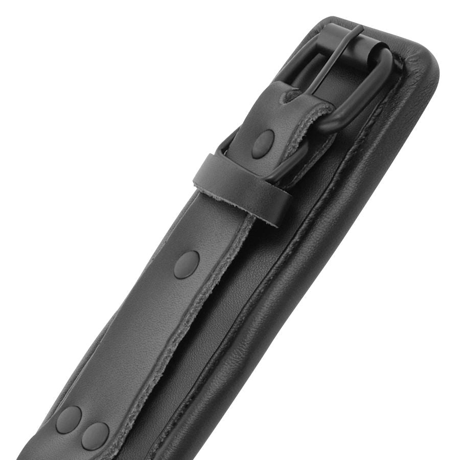 DARKNESS - BLACK LEATHER ADJUSTABLE HANDCUFFS